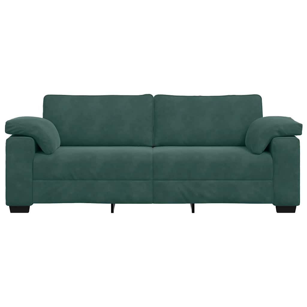 3-Sitzer-Sofa Dunkelgrün 178 cm Samt