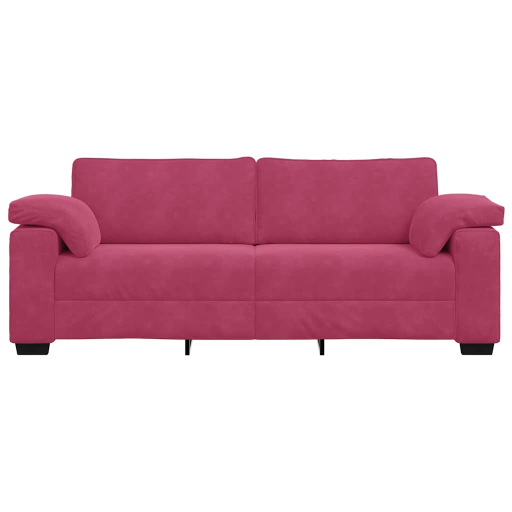 3-Sitzer-Sofa Weinrot 178 cm Samt