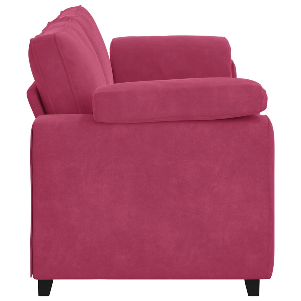 3-Sitzer-Sofa Weinrot 178 cm Samt