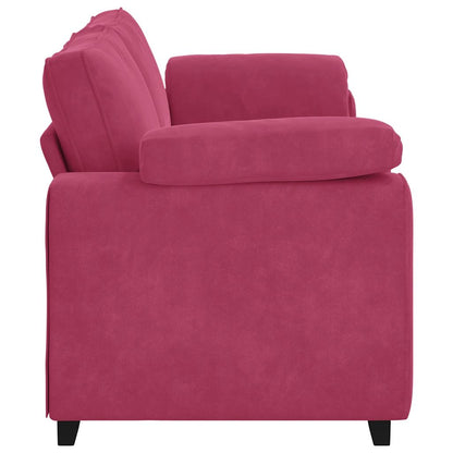 3-Sitzer-Sofa Weinrot 178 cm Samt