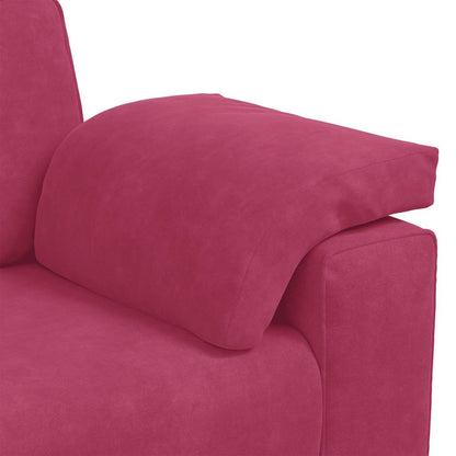 3-Sitzer-Sofa Weinrot 178 cm Samt