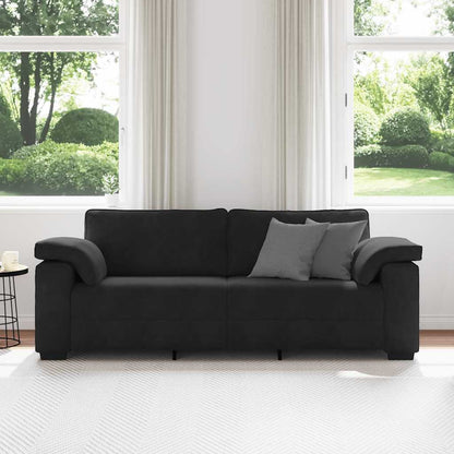 3-Sitzer-Sofa Schwarz 178 cm Samt