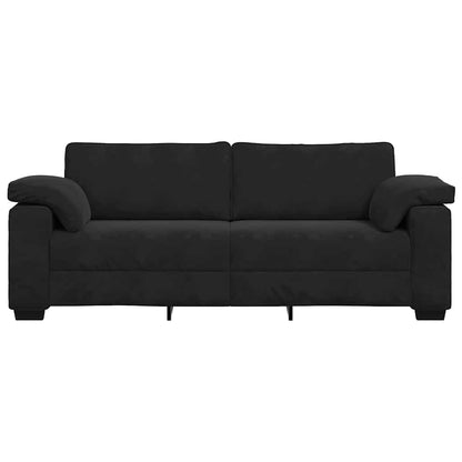 3-Sitzer-Sofa Schwarz 178 cm Samt