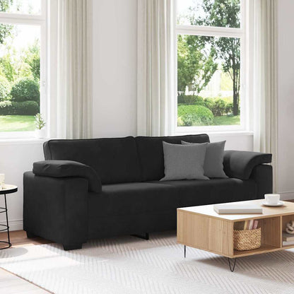3-Sitzer-Sofa Schwarz 178 cm Samt