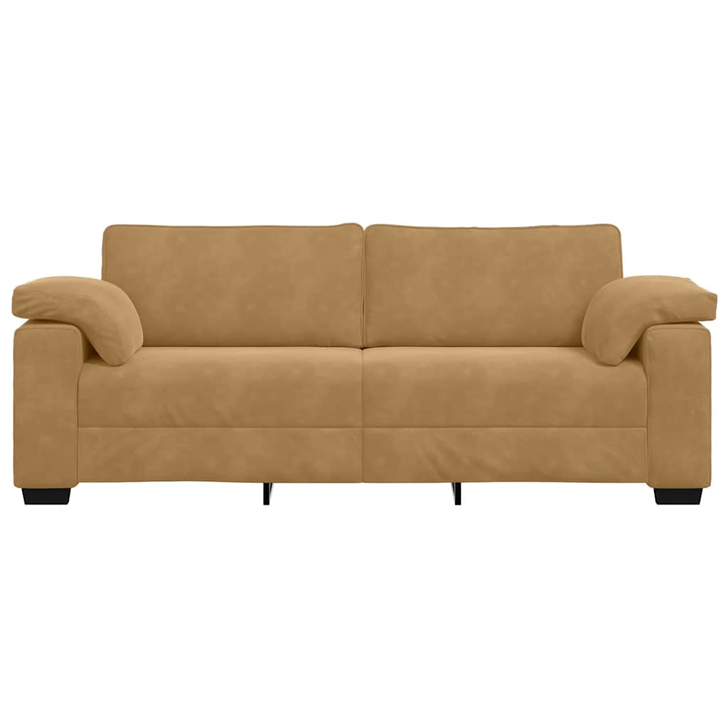 3-Sitzer-Sofa Braun 178 cm Samt