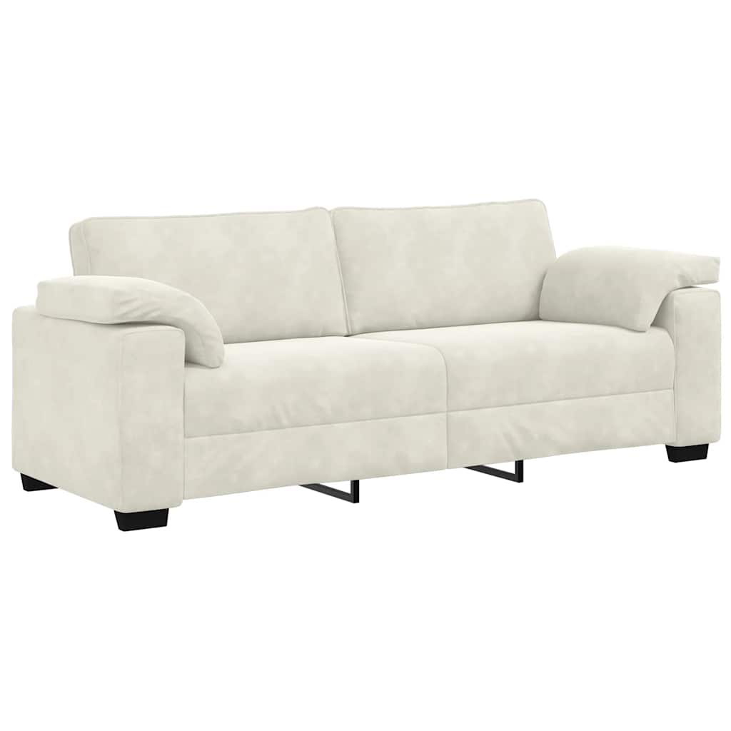 3-Sitzer-Sofa Creme 178 cm Samt