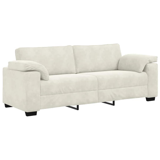 3-Sitzer-Sofa Creme 178 cm Samt