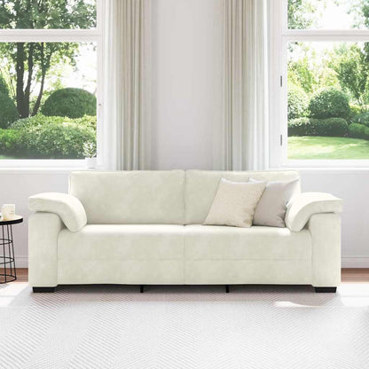 3-Sitzer-Sofa Creme 178 cm Samt