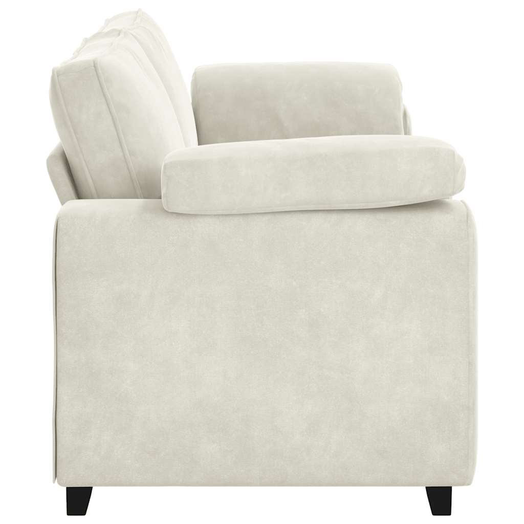 3-Sitzer-Sofa Creme 178 cm Samt
