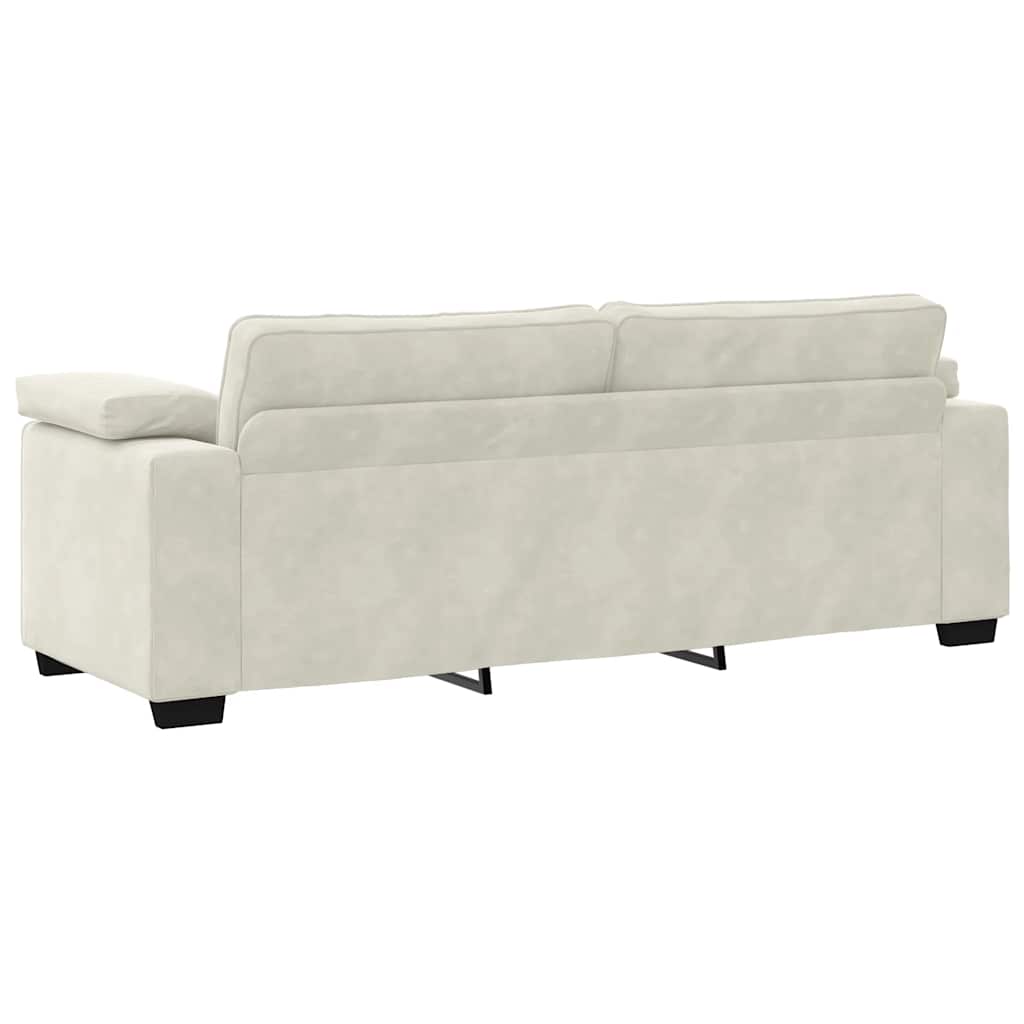 3-Sitzer-Sofa Creme 178 cm Samt