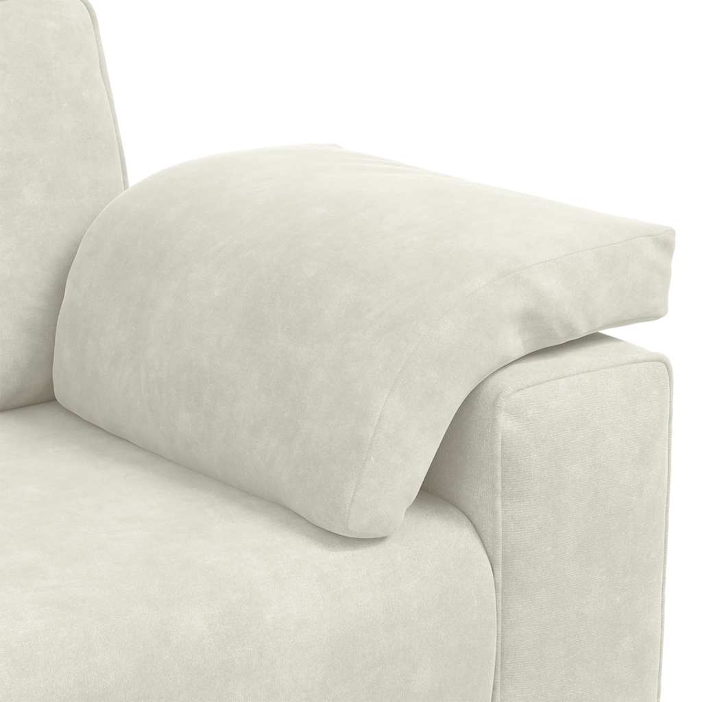 3-Sitzer-Sofa Creme 178 cm Samt