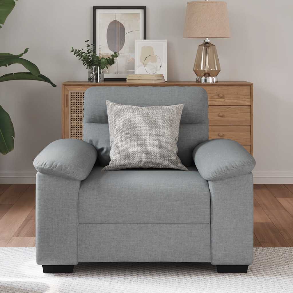 Sessel Hellgrau 60 cm Stoff