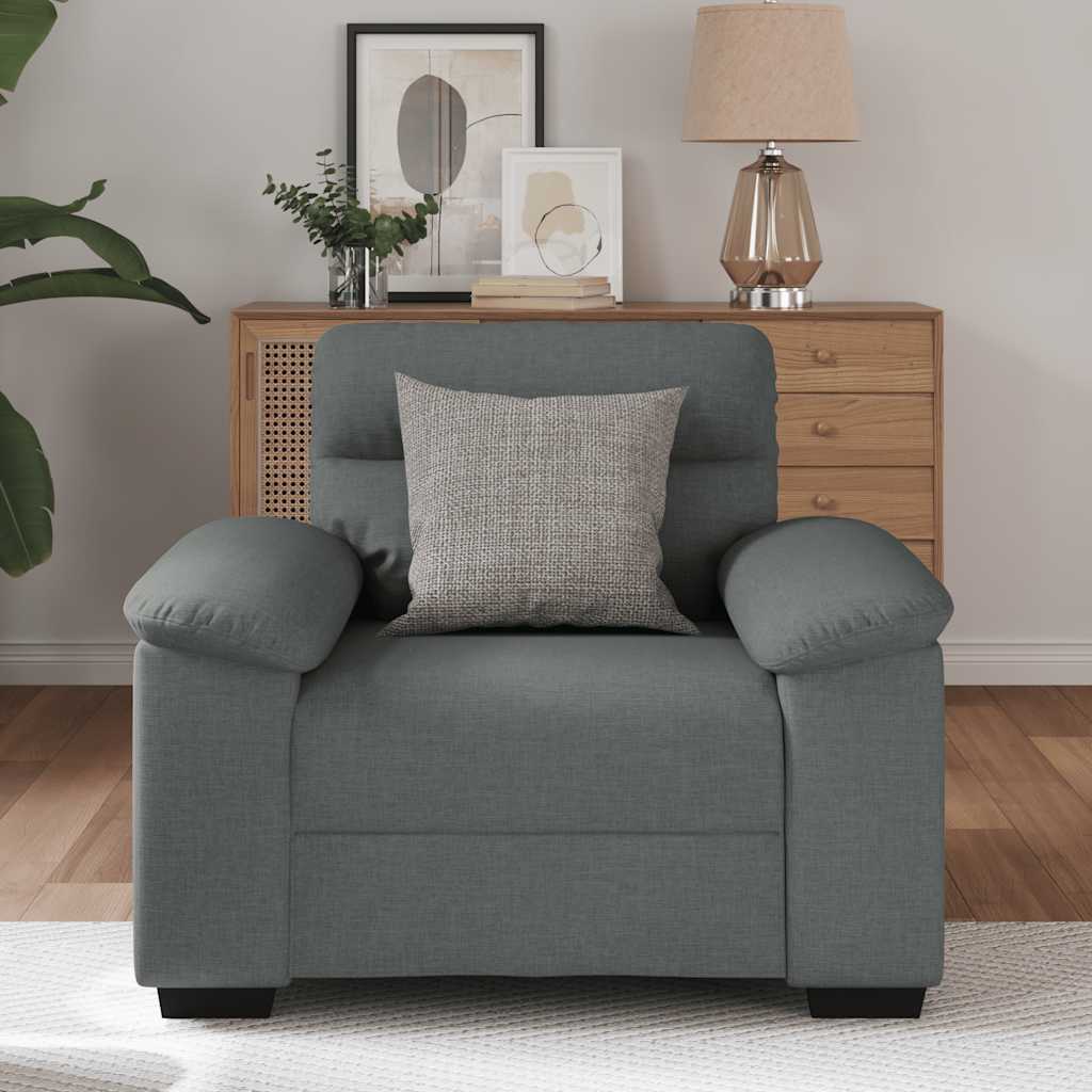 Sessel Dunkelgrau 60 cm Stoff