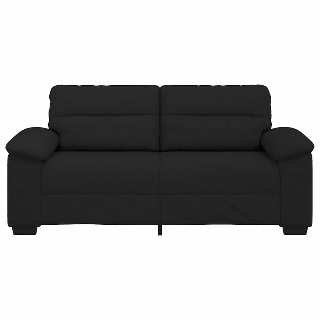 2-Sitzer-Sofa Schwarz 140 cm Stoff