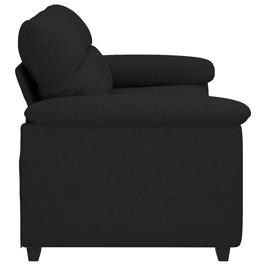 2-Sitzer-Sofa Schwarz 140 cm Stoff