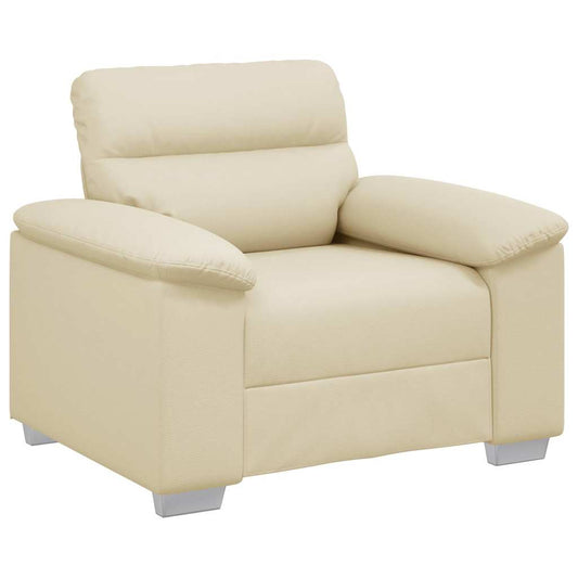 Sessel Creme 60 cm Kunstleder