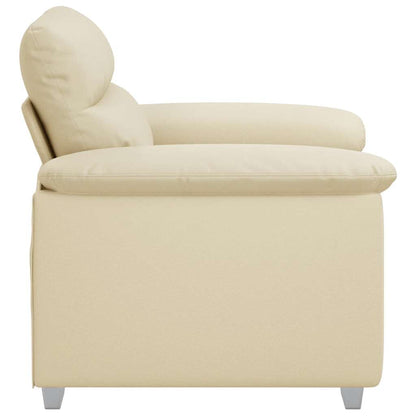 Sessel Creme 60 cm Kunstleder
