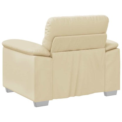 Sessel Creme 60 cm Kunstleder