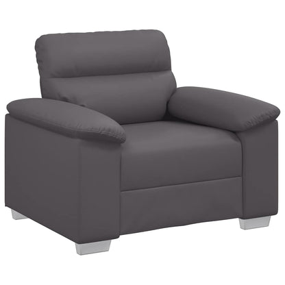 Sessel Grau 60 cm Kunstleder