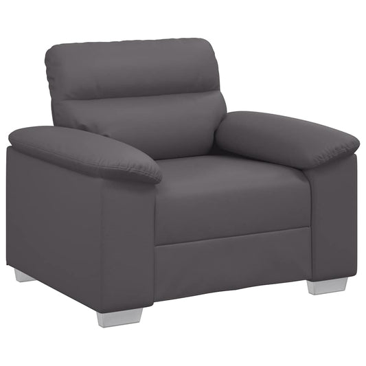 Sessel Grau 60 cm Kunstleder