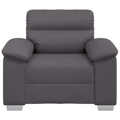 Sessel Grau 60 cm Kunstleder