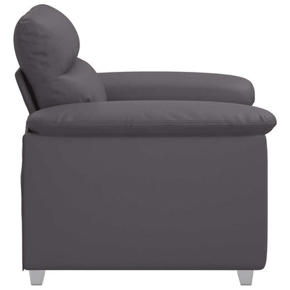 Sessel Grau 60 cm Kunstleder