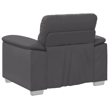 Sessel Grau 60 cm Kunstleder