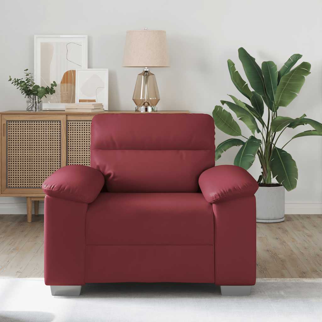Sessel Weinrot 60 cm Kunstleder