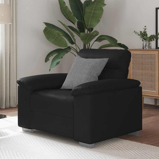 Sessel Schwarz 60 cm Kunstleder