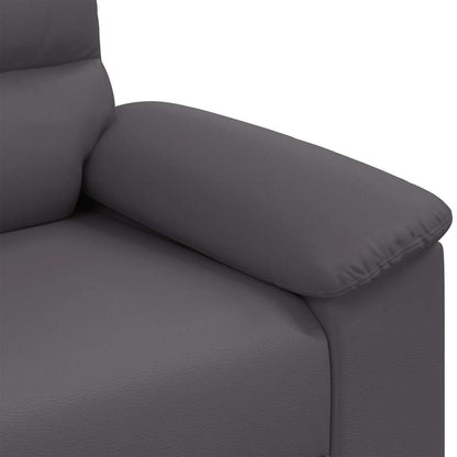 2-Sitzer-Sofa Grau 120 cm Kunstleder