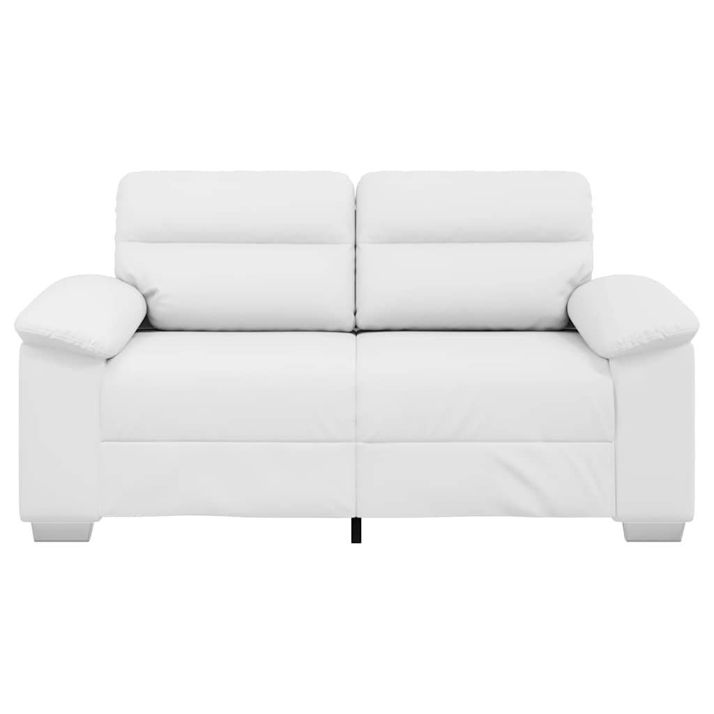 2-Sitzer-Sofa Weiß 120 cm Kunstleder