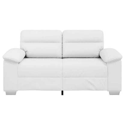 2-Sitzer-Sofa Weiß 120 cm Kunstleder