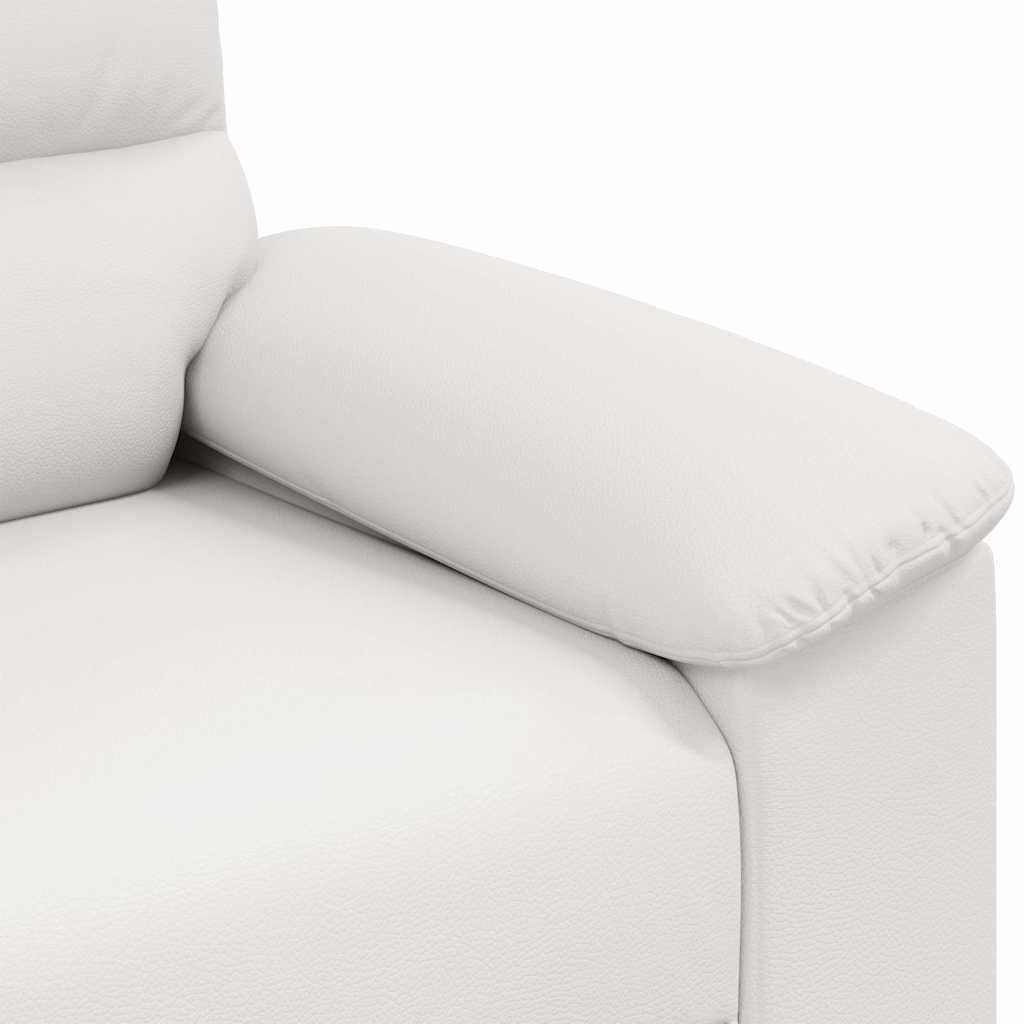 2-Sitzer-Sofa Weiß 120 cm Kunstleder