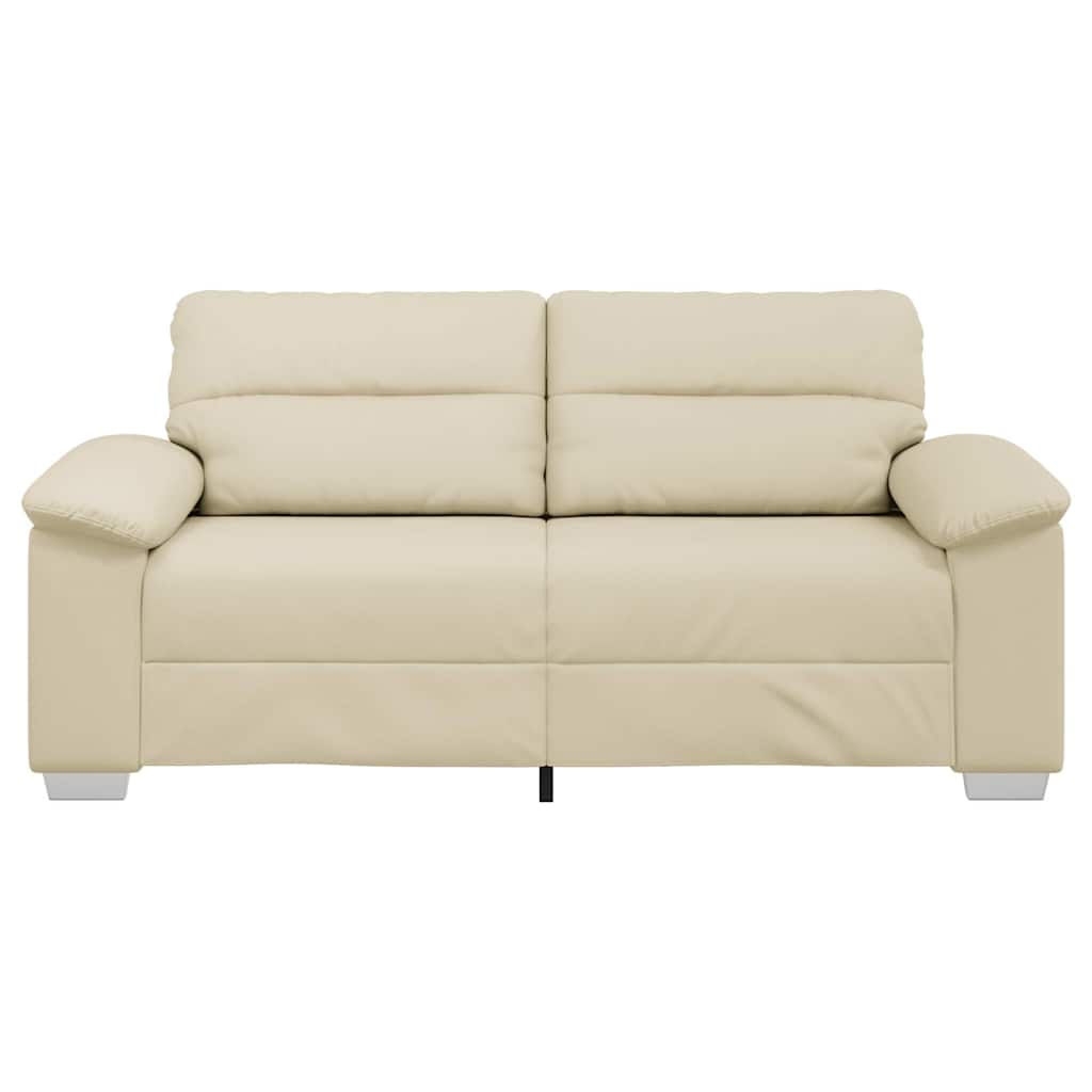 2-Sitzer-Sofa Creme 140 cm Kunstleder