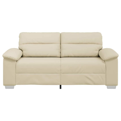 2-Sitzer-Sofa Creme 140 cm Kunstleder
