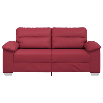 2-Sitzer-Sofa Weinrot 140 cm Kunstleder