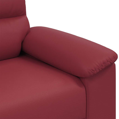2-Sitzer-Sofa Weinrot 140 cm Kunstleder