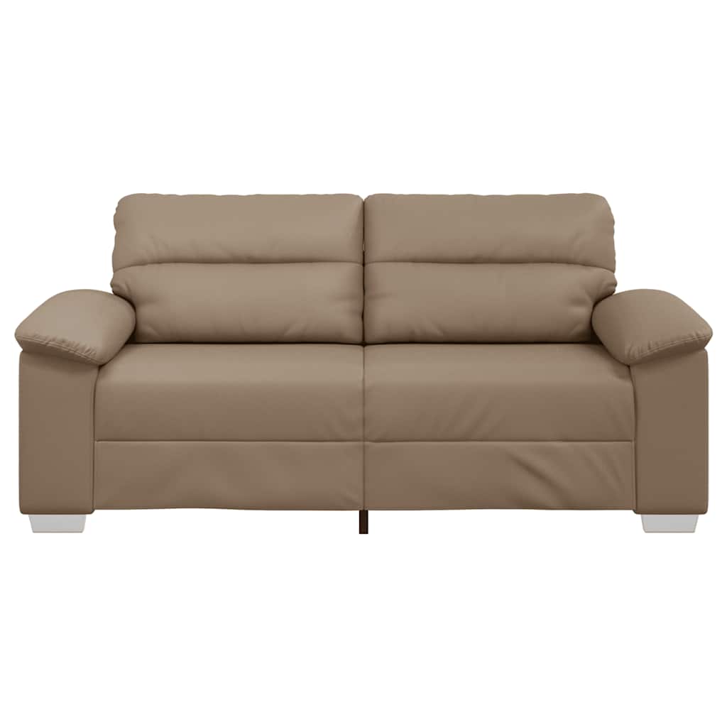 2-Sitzer-Sofa Cappuccino-Braun 140 cm Kunstleder