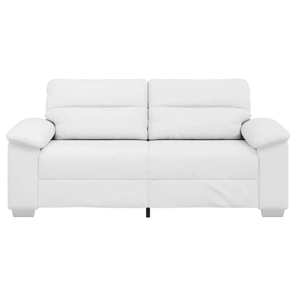 2-Sitzer-Sofa Weiß 140 cm Kunstleder