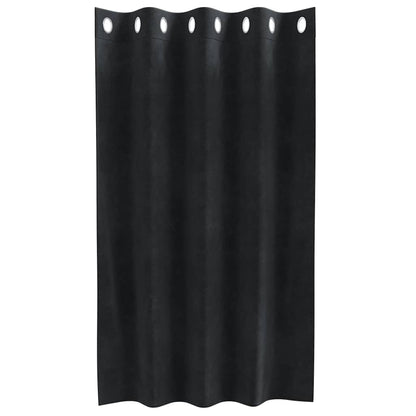Vorhänge mit Vorhängen 2 pcs Schwarz 140 x 140 cm Samt