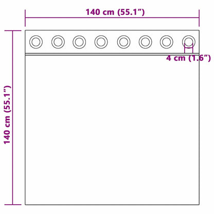 Vorhänge mit Vorhängen 2 pcs Schwarz 140 x 140 cm Samt