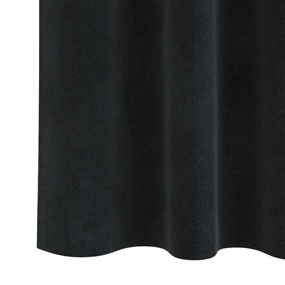 Vorhänge mit Vorhängen 2 pcs Schwarz 140 x 245 cm Samt
