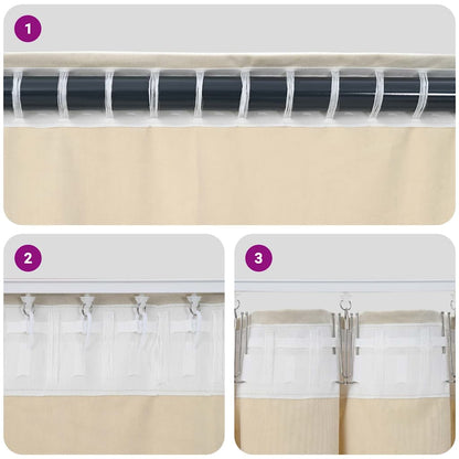 Vorhänge mit Vorhängen 2 pcs Schwarz 140 x 245 cm Samt