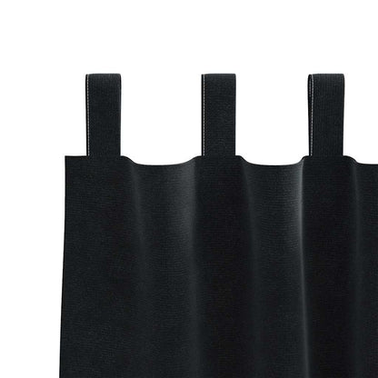 Vorhänge mit Vorhängen 2 pcs Schwarz 140 x 245 cm Samt