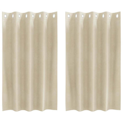 Vorhänge mit Vorhängen 2 pcs Creme 140 x 140 cm Samt
