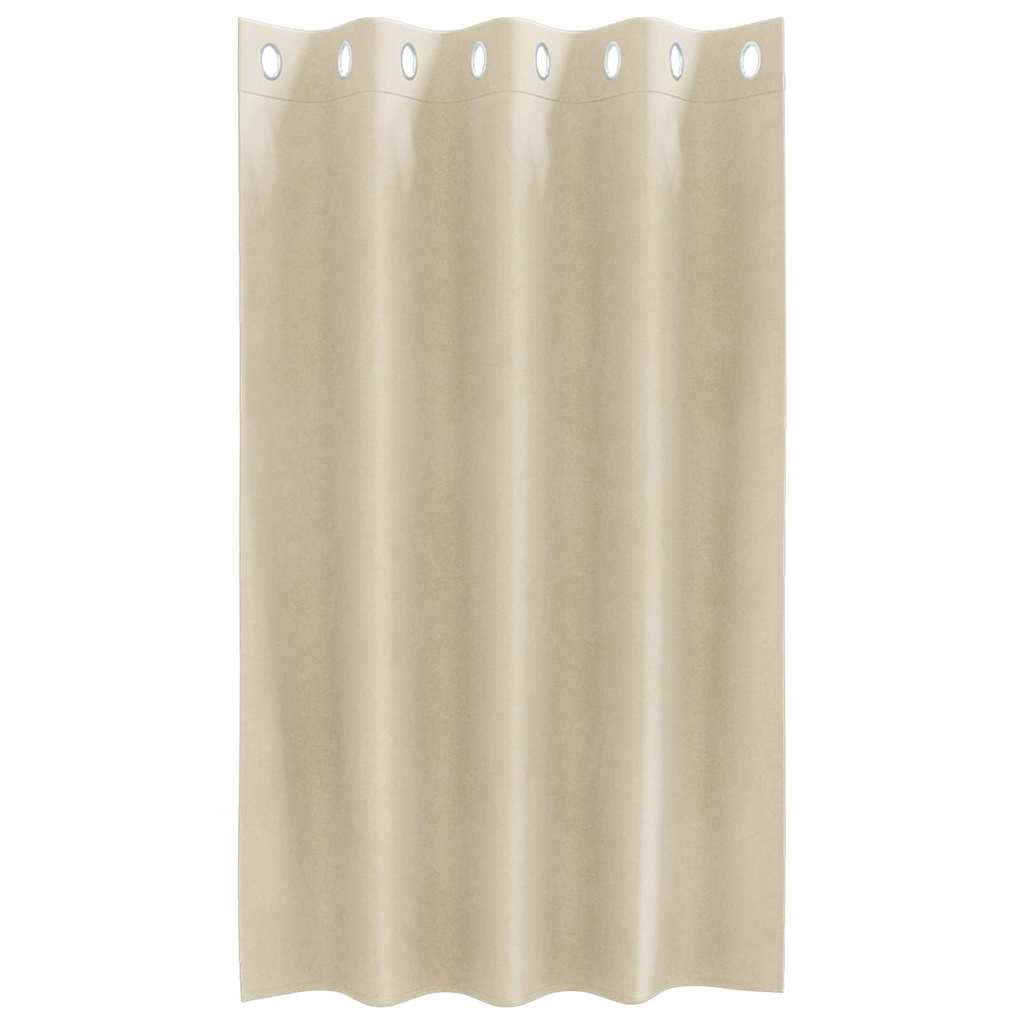 Vorhänge mit Vorhängen 2 pcs Creme 140 x 140 cm Samt
