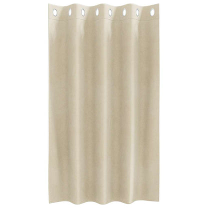 Vorhänge mit Vorhängen 2 pcs Creme 140 x 140 cm Samt