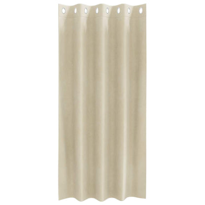 Vorhänge mit Vorhängen 2 pcs Creme 140 x 175 cm Samt