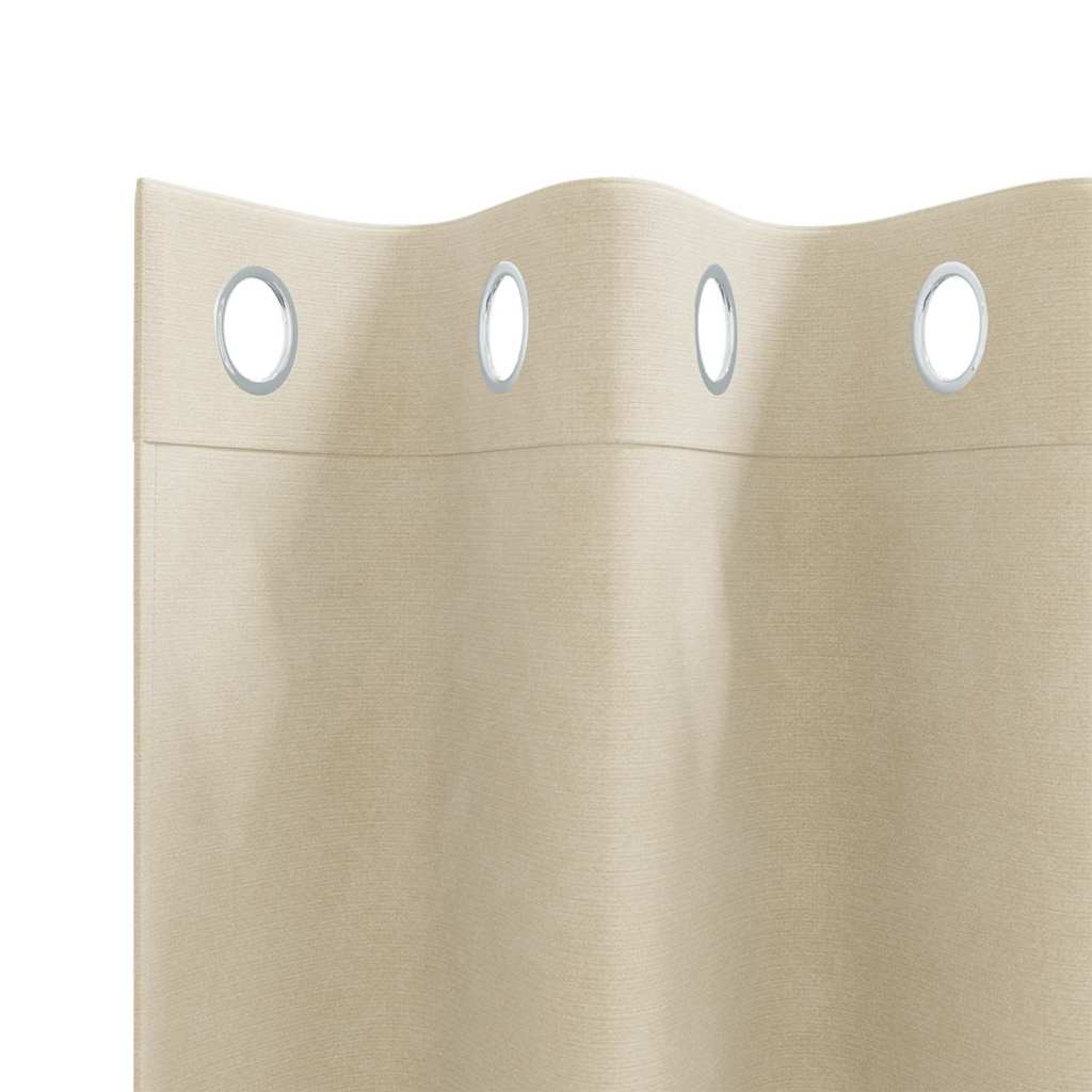 Vorhänge mit Vorhängen 2 pcs Creme 140 x 260 cm Samt