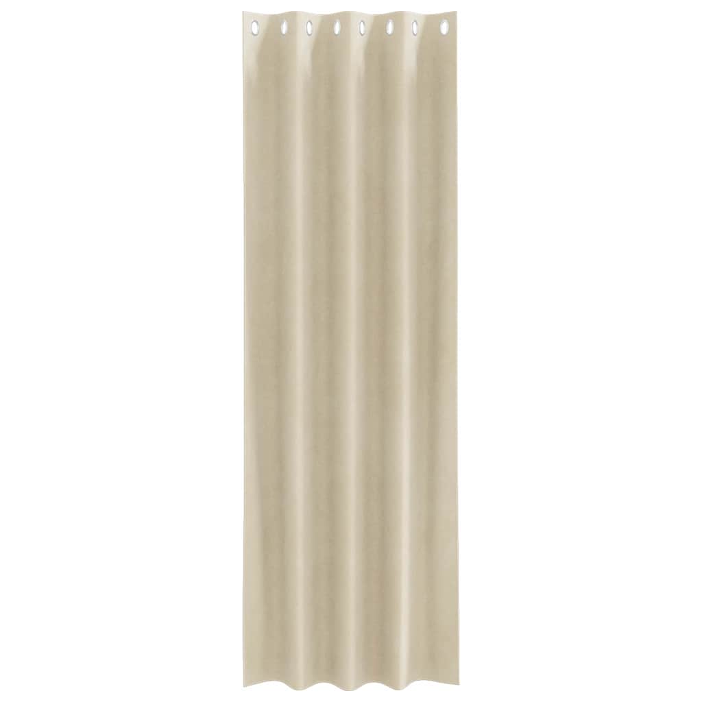 Vorhänge mit Vorhängen 2 pcs Creme 140 x 260 cm Samt